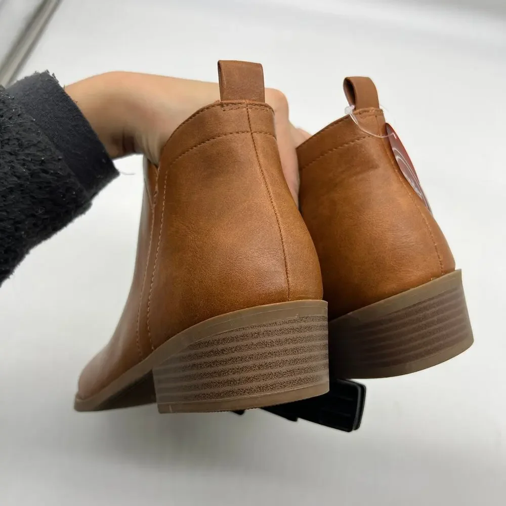 Wonder Nation Ankle Boots Casual Lightweight Brown Size 6